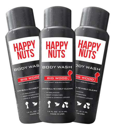 Happy Nuts Big Wood Body And Nut Wash - Gel De Ducha Hidrata