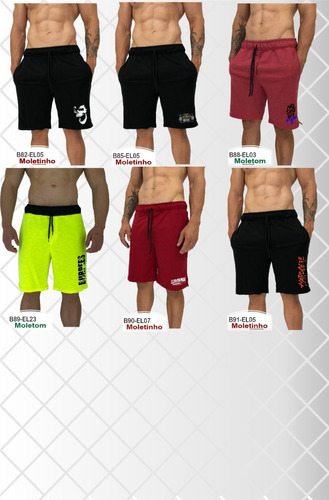 Kit 2 Bermudas Moletom Casual Caveiras Original Bermuda Swag