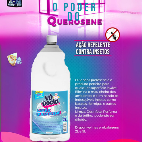Sabão Com Querosene Vo Docia Com Ação Repelente 2 Litros