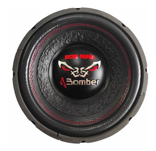 Alto Falante Subwoofer 400 Watts Rms 4 Ohms Bomber Potente Cor Preto/vermelho