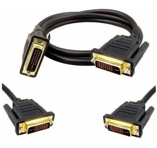 Imagen 2 de 3 de Cable Dvi 24+1 Macho A Dvi 24+1 Macho 1.5 Metros