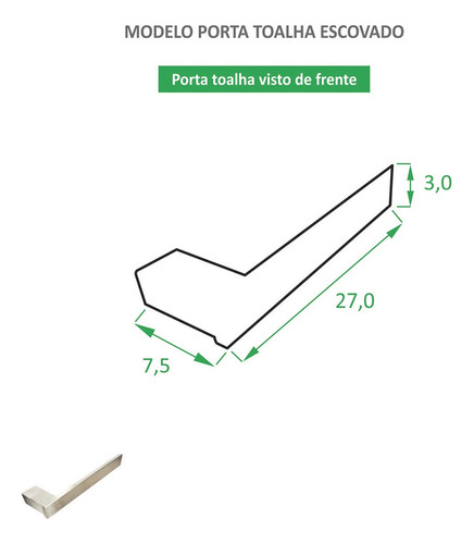 Porta Toalha De Rosto Prata Fosco
