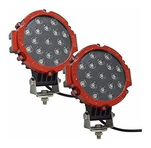 Pack 2 Foco Luz Led Neblinero 17 Led 51w Offroad 4x4