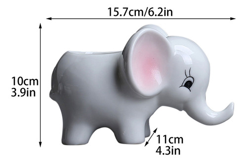 Maceta De Cerámica Con Forma De Elefante Colorido