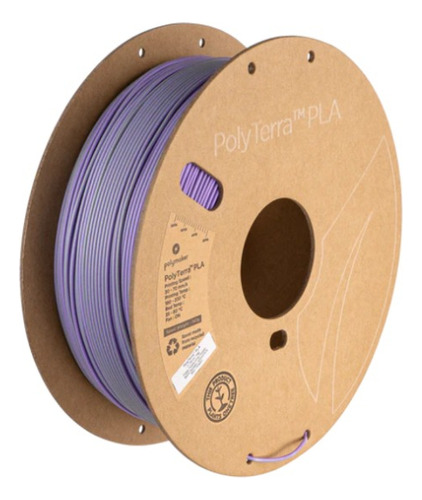Filamento Polyterra Pla Polymaker, 1.75mm - 1kg Color Foggy Purple (grey-purple)
