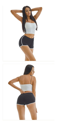 Pantalones Cortos De Cadera Sexy Elásticos Para Mujer