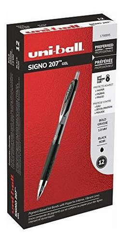 Bolígrafos De Gel Uniball Signo 207, Pack De 12 Unidades