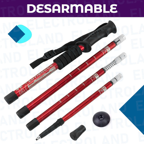 Baston De Senderismo Trekking Plegable Aluminio Caminar