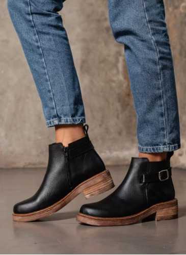 Botas Zapatos De Cuero Vacuno En Talle 41 Comodas Mujer Moda