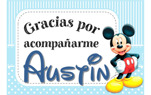 Kit Imprimible Mickey Mouse Mod.3 Deco Y Candy Bar Cumple