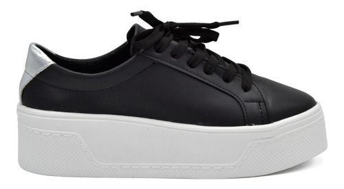 Tenis Sneakers Plataforma Calidad Mujer Dama Casual Negros