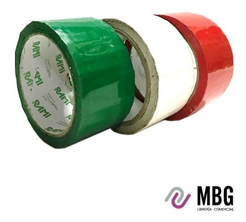 Imagen 2 de 4 de Cinta Adhesiva De Embalaje Color 48mm X50m Pack 3 Unidades