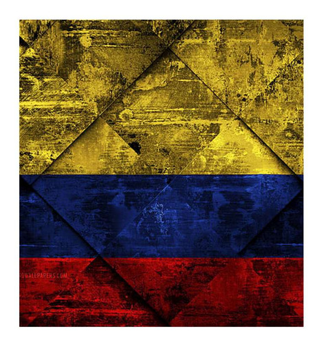 Vinilo 100x100cm Bandera Colombia Parcero Panita Pais M3