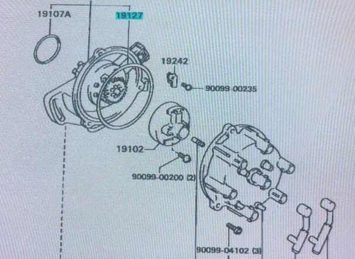 Oring Empacadura De Distribuidor Toyota Varios Modelos Origi