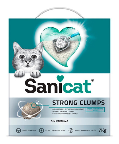 Piedras Sanitarias Aglomerante Sanicat Strong Clumps X 7kg 