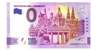 Billete 0 Cero Euro Souven Deutschland Germany Alemania 2021