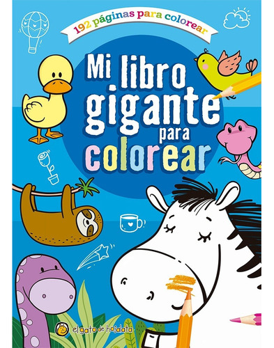 Libro Infantil Mi Libro Gigante Para Colorear: Azul