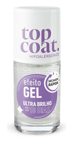 TOP COAT BLANT EFEITO GEL INCOLOR 8,5ML