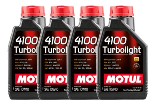 Óleo Motul 4100 Turbolight 10w40 Semi Sintético 4 Litros