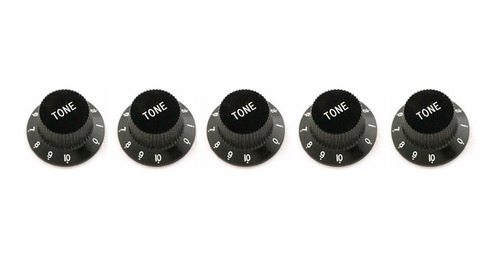 Kit Com 5 Knobs Tone Preto P/ Guitarra