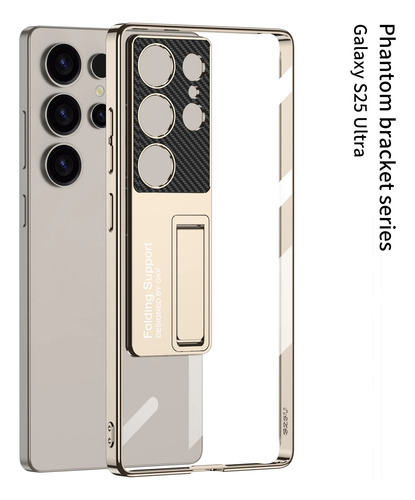 Funda Para Samsung Galaxy S25, Ultrafina, Galvanizada, Transparente, Plegable, Protección A Prueba De Golpes, Funda Rígida A
