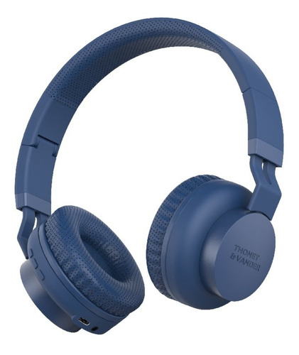Auriculares Inalambricos Vincha Bluetooth Miniplug Microfono Color Azul