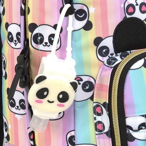 Imagem 4 de 7 de Mochila De Rodinhas Juvenil Panda Preto Up4you Luxcel