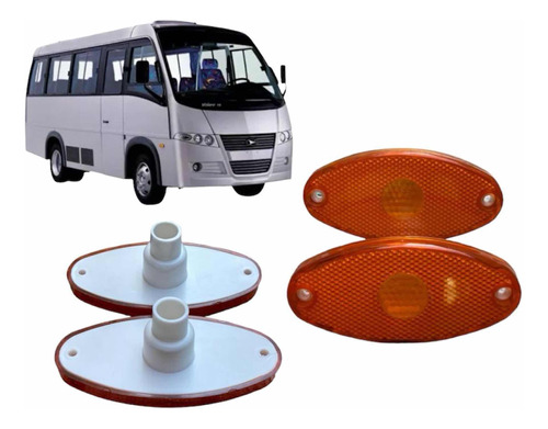 Lanterna Lateral Micro Ônibus Volare /a6/v5/v6/v8/w8/w9 2 Pç