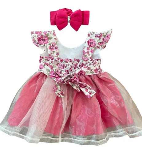 VESTIDO BEBÊ RECÉM-NASCIDO PRINCESINHA