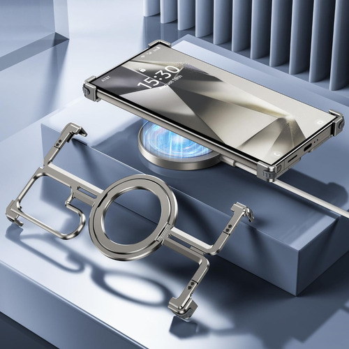 B Funda De Metal Con Soporte For Samsung Galaxy S24/s23 Ultra