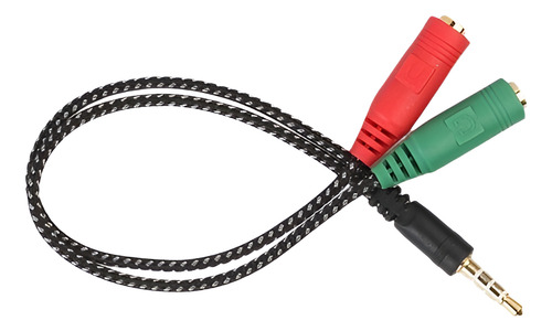 Divisor Cable Splitter Auxiliar 3.5 Mm Micrófono Y Audífono