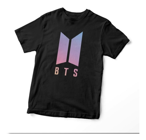 Remera Bts Logo Rosa - Unisex - Kpop Bangtan Boys Concept