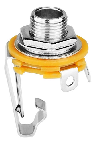 Conector Jack P10 Mono Fechado Para Painel E Instrumentos Cor Prateado