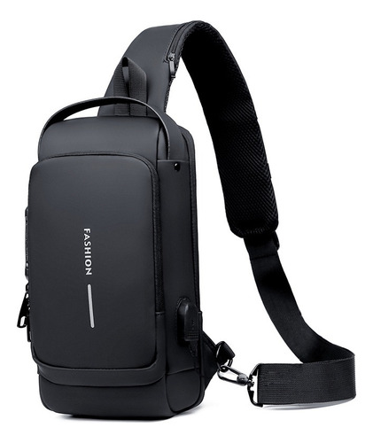 Mochila Cruzada Antirrobo Impermeable Resistente A Rayones Para Hombre Con Puerto Usb Carga, Moda Bolsos Hombre, Mochilas De Viaje, Studiante Mochila