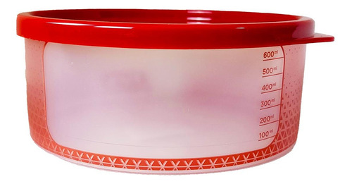 Kit 3 Potes Redondo Com Tampa P M G Armazenamento Alimentos Cor Vermelho