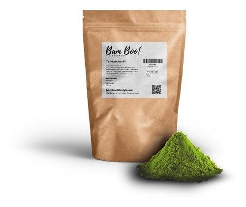 Imagen 1 de 7 de Té Matcha #1 500 Gr Bam Boo! Lifestyle Super Foods