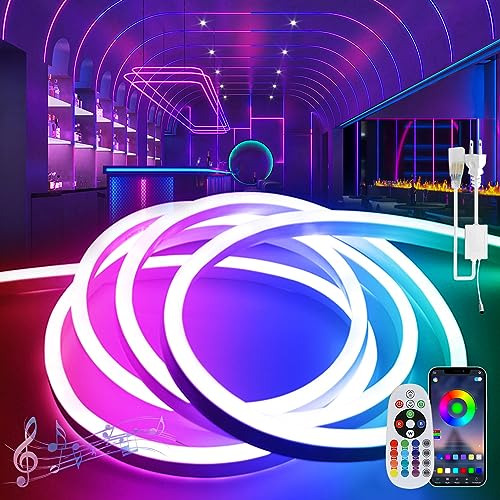 Luces De Tira De Led De Neón Rgb, 50 Pies/15 Metros De...