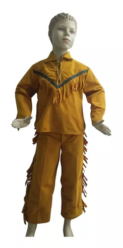 Disfraz de niño de indio americano, Running Brook, Disfraces, S, Un solo  color