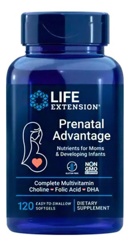 Life Extension Prenatal 120 Softcaps Sabor Sin Sabor