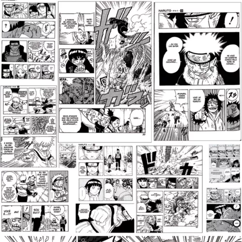 Papel de Parede Anime Naruto Mangá Desenho Art M² Lavável