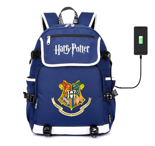 Mochila Escolar Harry Potter, Mochila Viaje, Con Puerto Carg