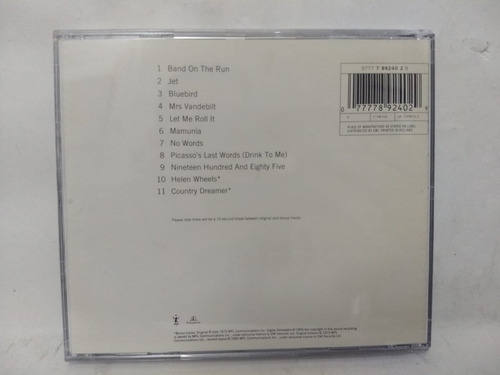 Imagen 2 de 2 de Paul Mccartney & Wings - Band On The Run (cd, 1993, Ned)