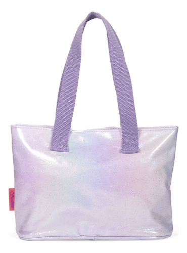 Bolsa Tote Cloe Para Niña Estampado Corazones Color Lila