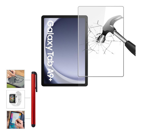 Mica Vidrio + Lapiz Táctil R Samsung Tab A9 Plus 11 Sm-x210