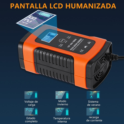Imagen 4 de 9 de Cargador Inteligente De 12v Para Batería De Auto/motocicleta