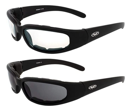 2 Pares De Gafas De Sol Acolchadas Para Motocicleta De Glob.