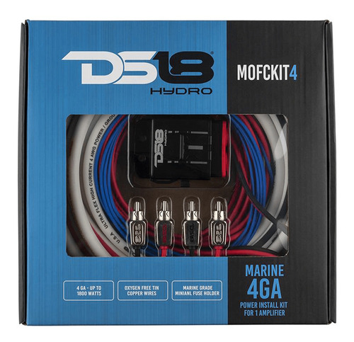 Kit De Cables Ds18 4ga Marino 1800w Mofckit4