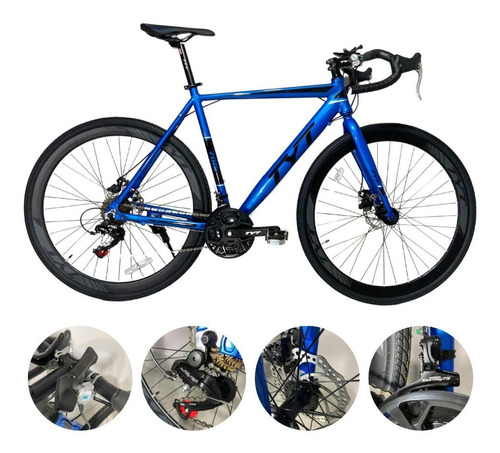 Bicicleta Speed Aro 700 Tyt Road 2023 Shimano 21v - Azul