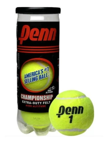 Bote Con 3 Pelotas De Tenis Penn Fieltro, Gc