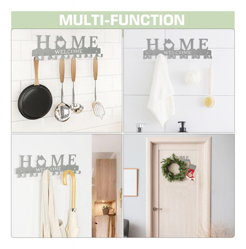 Soporte Para Llaves De Pared Con 6 Ganchos Dobles
